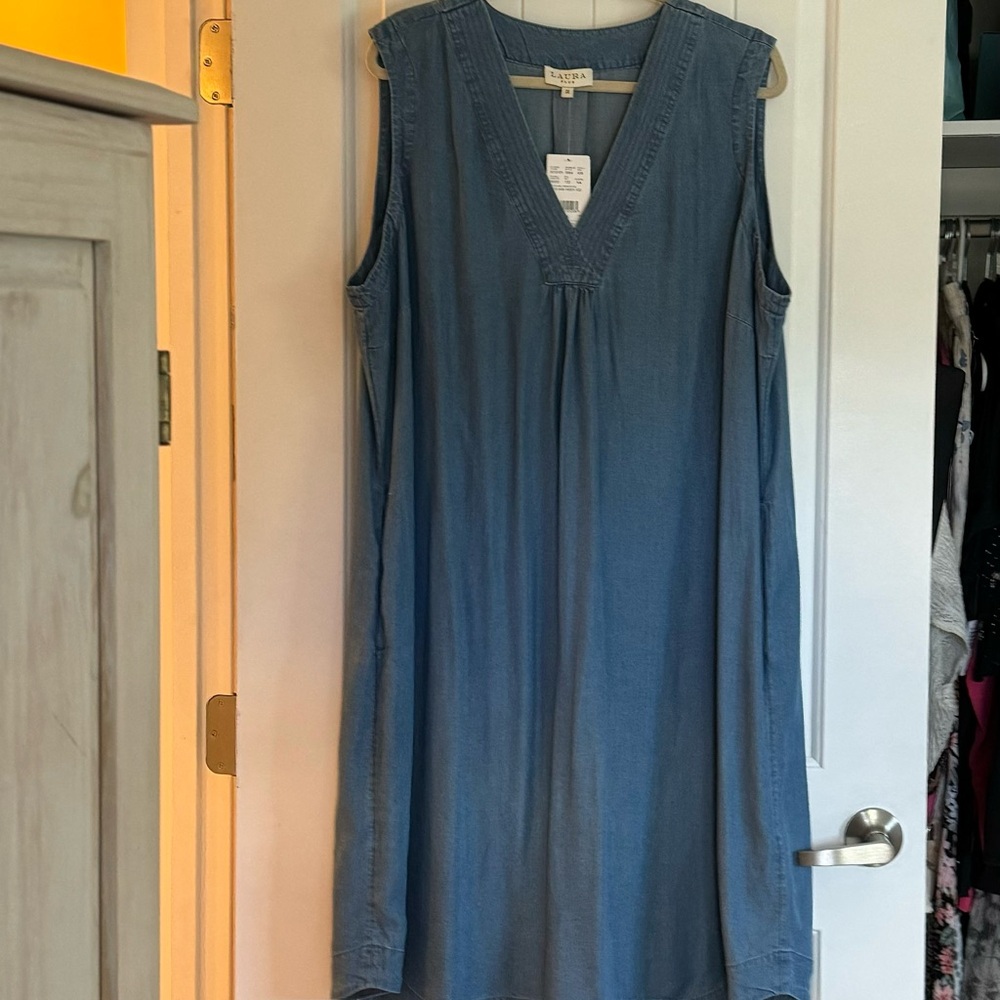 Laura plus size 3x tencil denim dress